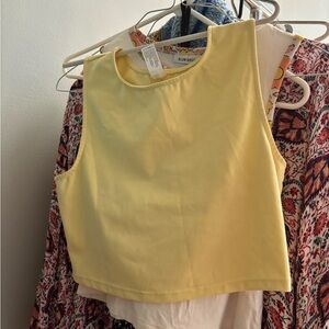 Butter yellow crop top